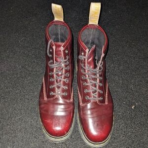 Vegan Dr. Martens 1460 8 Eye Boots Cherry Red Men's 8 Women's 9